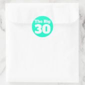 Sticker Rond Les 30 ans Teal Anniversaire (Sac)