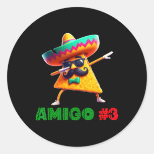 Sticker Rond Les 3 Trois Amis Cinco De Mayo Ami #3 Groupe Ma