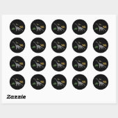 Sticker Rond Les 4 Dinos (Feuille)