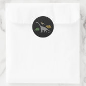 Sticker Rond Les 4 Dinos (Sac)