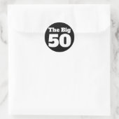 Sticker Rond Les 50 ans noirs (Sac)
