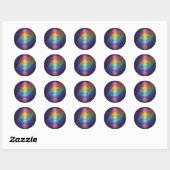 Sticker Rond Les 7 Chakras '11 (Feuille)