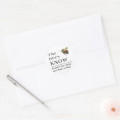 Sticker Rond Les abeilles connaissent (Enveloppe)