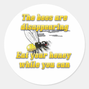Sticker Rond Les abeilles disparaissent