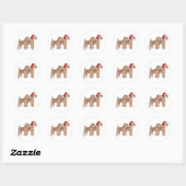 Sticker Rond Les aides du Père Noël (Feuille)