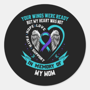 Sticker Rond Les Ailes Étaient Prêtes Mais Mon Coeur N'Était Pa