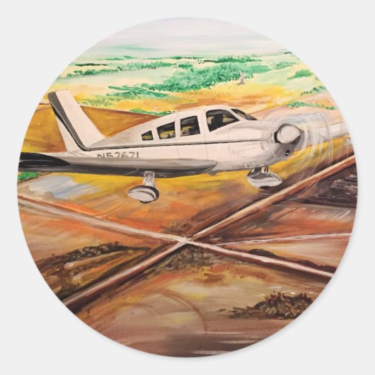 Sticker Rond Les ailes sur le Kansas (Devant)