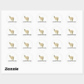 Sticker Rond Les alpacas sont plus mignons que les lamas (Feuille)