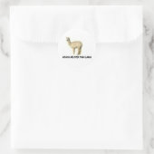Sticker Rond Les alpacas sont plus mignons que les lamas (Sac)
