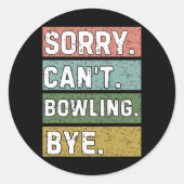 Sticker Rond Les amateurs de bowling (Devant)
