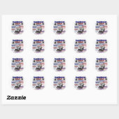 Sticker Rond Les Amateurs de Coonhound (Feuille)