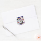 Sticker Rond Les Amateurs de Coonhound (Enveloppe)