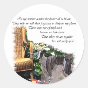 Sticker Rond Les amateurs de Greyhound Cadeaux d'Art