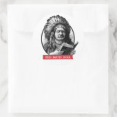 Sticker Rond Les Amérindiens Lisent Des Livres Interdits (Sac)