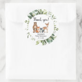 Sticker Rond Les amis des forêts boisées les animaux anniversai (Sac)