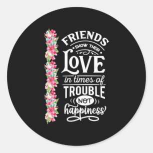 Sticker Rond Les Amis Montrent Leur Amour