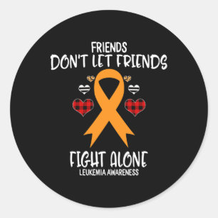 Sticker Rond Les amis ne laissent pas les amis combattre seuls