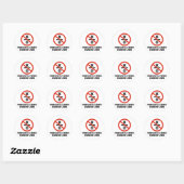 Sticker Rond Les amis ne se divisent pas par zéro (Feuille)