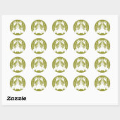 Sticker Rond Les anges changent de couleur (Feuille)