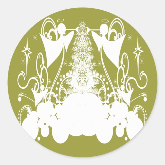 Sticker Rond Les anges changent de couleur (Devant)
