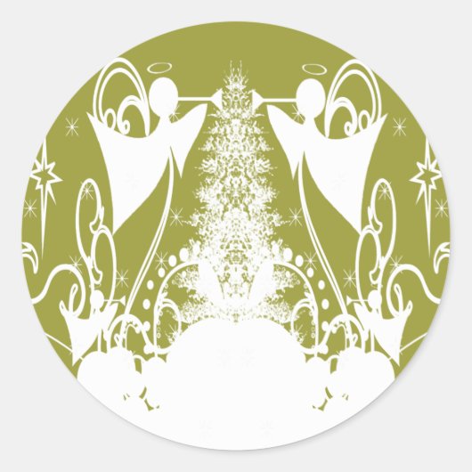 Sticker Rond Les anges changent de couleur - (Devant)