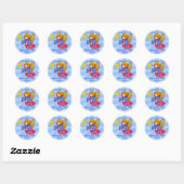 Sticker Rond Les anges peuvent voler (Feuille)
