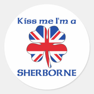 Sticker Rond Les Anglais personnalisés m'embrassent que je sui