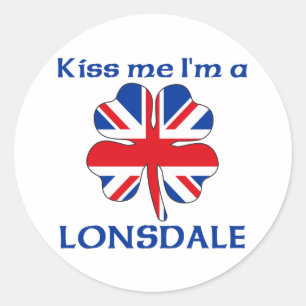 Sticker Rond Les Anglais personnalisés m'embrassent que je sui
