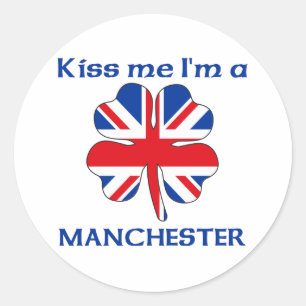Sticker Rond Les Anglais personnalisés m'embrassent que je sui