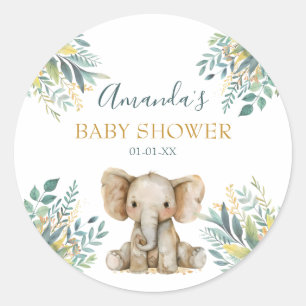 Sticker Rond Les animaux de la jungle sauvage