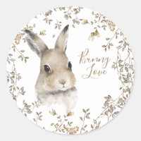Les animaux des bois aiment le lapin Script floral