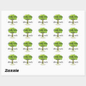Sticker Rond Les Arbres Familiaux Ont De Fortes Racines (Feuille)