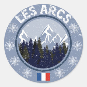 Sticker Rond Les Arcs Station de Ski