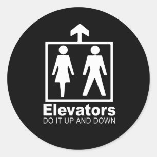 Sticker Rond les ascenseurs le font en haut et en bas