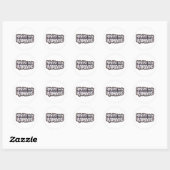 Sticker Rond Les athées le font sans surveillance (Feuille)
