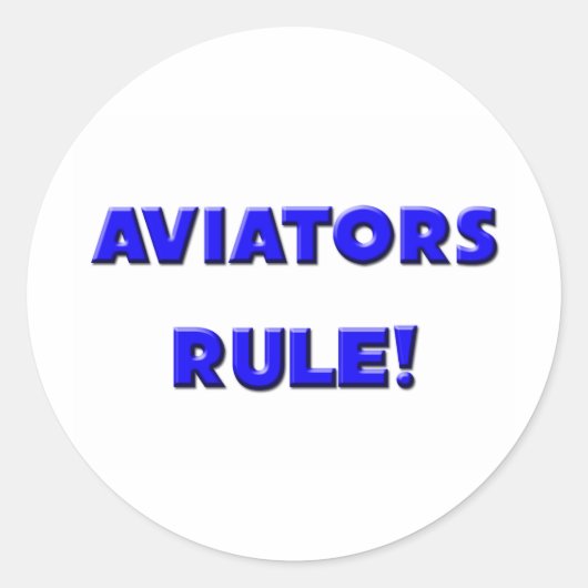 Sticker Rond Les aviateurs sont au pouvoir ! (Devant)