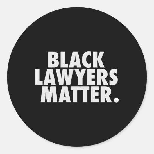 Sticker Rond Les Avocats Noirs Comptent Pour Le Procureur (Devant)