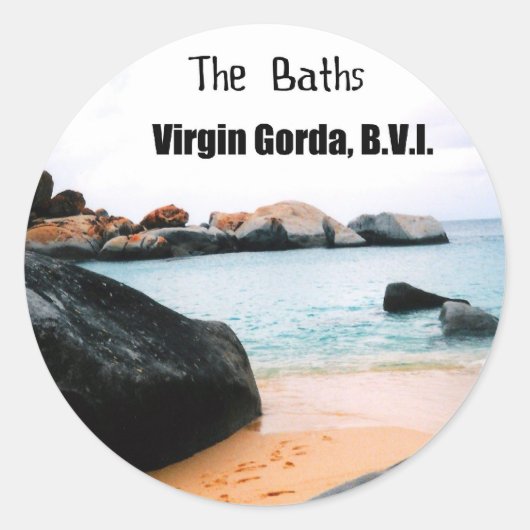 Sticker Rond Les Bains, Virgin Gorda B.V.I. (Devant)