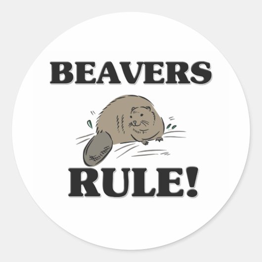 Sticker Rond Les BEAVERS Régissent ! (Devant)