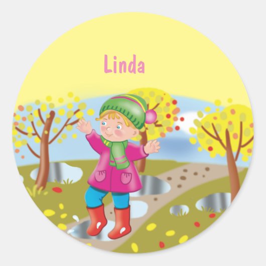 Sticker Rond Les bébés bibs personnalisent (Devant)