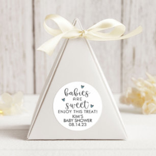 Sticker Rond Les bébés minimalistes Les bébés sont doux Faveur