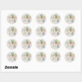 Sticker Rond Les bébés sont Sweet Boho Nursery Favor (Feuille)