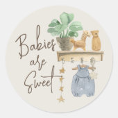 Sticker Rond Les bébés sont Sweet Boho Nursery Favor (Devant)
