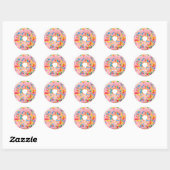 Sticker Rond Les beignets de beignets (Feuille)
