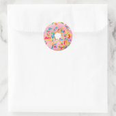 Sticker Rond Les beignets de beignets (Sac)
