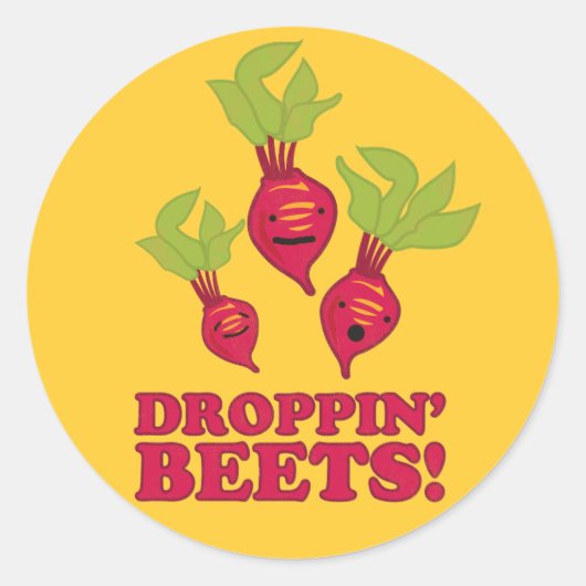 Sticker Rond Les betteraves de Droppin (Devant)