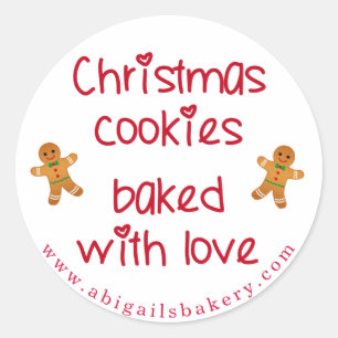 Sticker Rond Les biscuits de Noël cuits avec du pain d'épice
