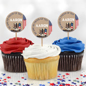 Sticker Rond Les Bottes Militaires Drapeaux RUSTIQUES En Train