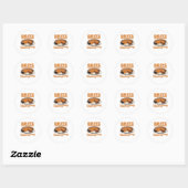 Sticker Rond Les Brits savent comment manger sur Thanksgiving T (Feuille)