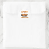 Sticker Rond Les Brits savent comment manger sur Thanksgiving T (Sac)